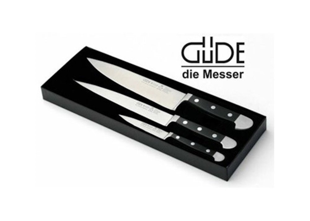 Güde Messer Solingen Messer-Set Güde 3-teiliges Messer Set geschmiedet, Serie Alpha von Güde Messer Solingen