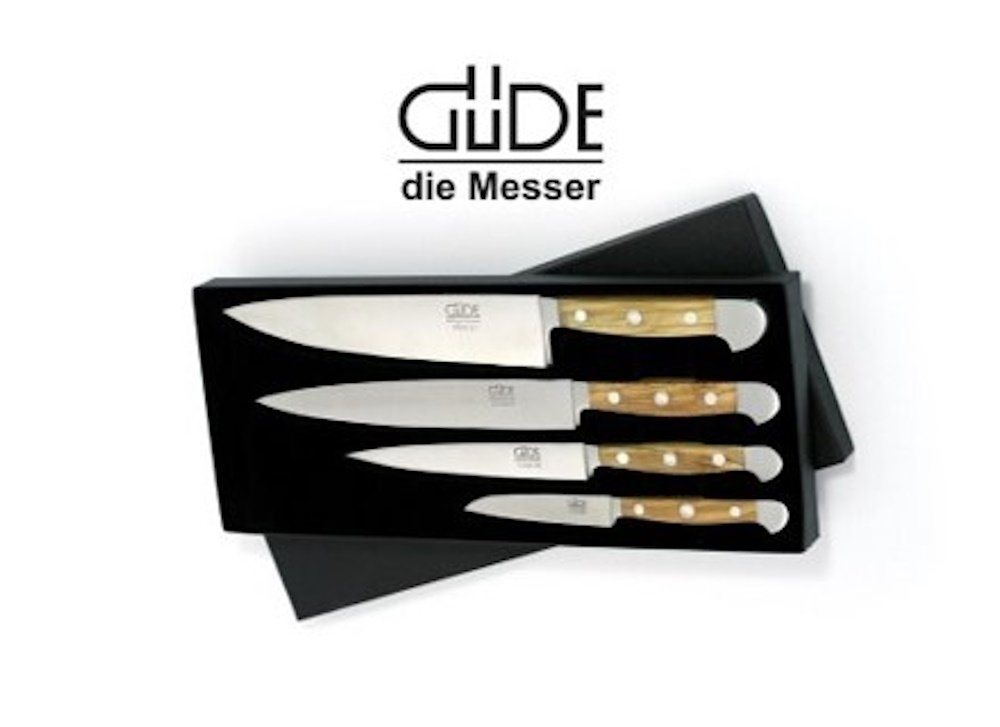 Güde Messer Solingen Messer-Set Güde Messerset 4-tlg. Geschenkbox, Alpha Olive von Güde Messer Solingen