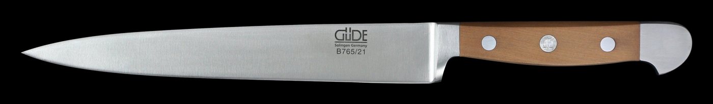 Güde Messer Solingen Schinkenmesser Schinkenmesser, geschmiedet, Serie Alpha Birne, Edition Jeunes Restaurateurs, Griff Birnenholz - No. B765/21 von Güde Messer Solingen