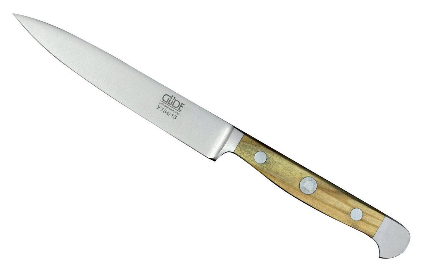 Güde Messer Solingen Spickmesser Spickmesser, geschmiedet, Serie Alpha Olive, Doppelkropf, Griff Olivenholz - No. X764/13 von Güde Messer Solingen