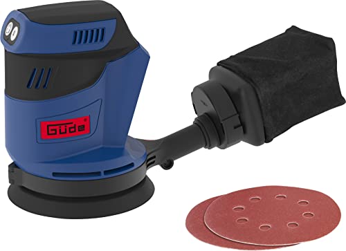 Güde Akku Exzenterschleifer EXS 18-0 (18 V, Easy-Energy-Exchange, Hochleistungsmotor, 125 mm Schleiffläche, 3-fache Drehzahlregelung, Anti-Rutsch-Handgriffe mit Softgrip, ohne Akku und Ladegerät) von Güde