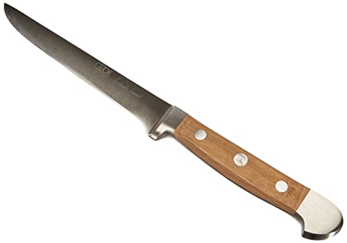GÜDE Solingen - Ausbeinmesser geschmiedet, 13 cm, Fasseichenholz, ALPHA FASSEICHE, Doppelkropf, Handmade Germany von Güde