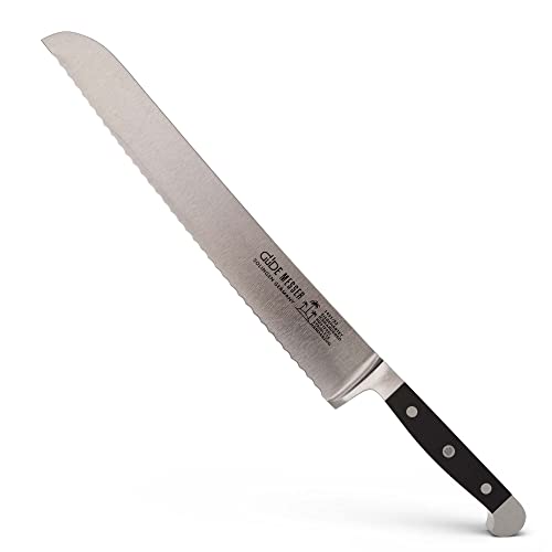 GÜDE Solingen - Brotmesser geschmiedet, 32 cm, POM schwarz, ALPHA, Doppelkropf, Handmade Germany GÜDE Solingen - Brotmesser geschmiedet, 32 cm, POM schwarz, ALPHA, Doppelkropf, Handmade Germany von Güde