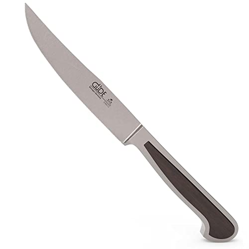 GÜDE Solingen - Porterhousesteakmesser Gezahnt geschmiedet, 12 cm, Grenadill, DELTA, Handmade Germany von Güde