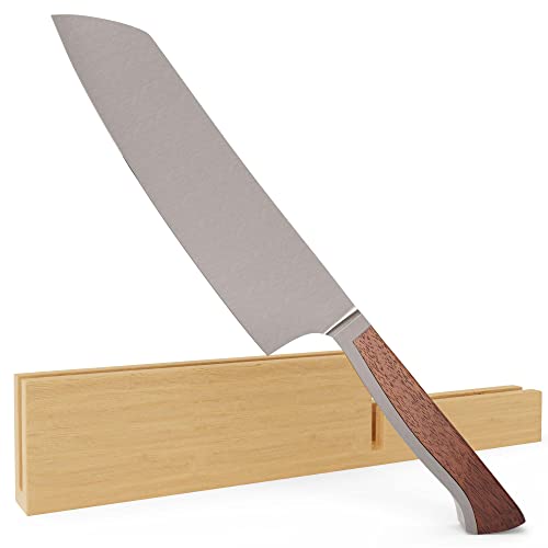 GÜDE Solingen - Santoku Messer geschmiedet, 18 cm, Walnussholz, mit Holzscheide, CAMINADA, Handmade Germany, Braun von Güde