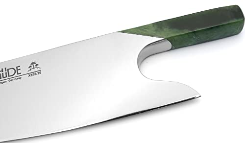 GÜDE Solingen - THE KNIFE geschmiedet, 26 cm, JADE, Kochmesser, Handmade Germany, Braun von Güde