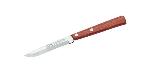 GÜDE Solingen - Universalmesser aus Holz mit Wellenschliff, 10 cm, UNI, Edelholz, Braun von Güde
