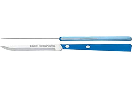 GÜDE Solingen - Universalmesser blau / weiß mit Wellenschliff, 10 cm, UNI, POM GÜDE Solingen - Universalmesser blau / weiß mit Wellenschliff, 10 cm, UNI, POM von Güde