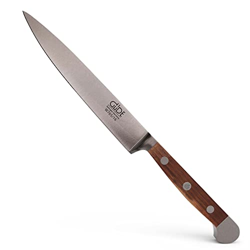 GÜDE Solingen - Zubereitungsmesser geschmiedet, 16 cm, Walnussholz, ALPHA-WALNUSS, Küchenmesser, Doppelkropf, Handmade Germany GÜDE Solingen - Zubereitungsmesser geschmiedet, 16 cm, Walnussholz, ALPHA-WALNUSS, Küchenmesser, Doppelkropf, Handmade Germany von Güde