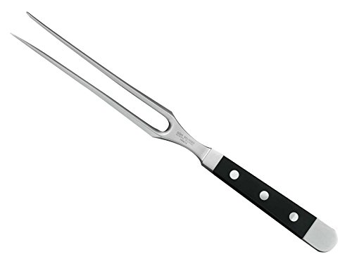 Güde 1096/18 Solingen - Fleischgabel geschmiedet, 18 cm, POM schwarz, ALPHA, Doppelkropf, Handmade Germany von Güde