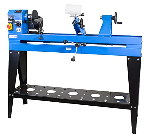 Güde Drechselmaschine GDM 1000 (550 W, 230 V, 600-2100 min-1, Werkstücke mit max. Spannweite 935 mm, bis Ø 280 mm, Kopiereinrichtung, digitale Anzeige, massiver Gusskörper, Werkzeug, Untergestell) von Güde