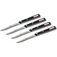 Güde Universalmesser 10 cm 4-er Set im Geschenkkarton - Edelstahl - schwarz-weißem Griff von Güde