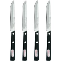 Güde Universalmesser 11 cm 4-er Set im Geschenkkarton - Edelstahl - schwarz-weißem Griff von Güde