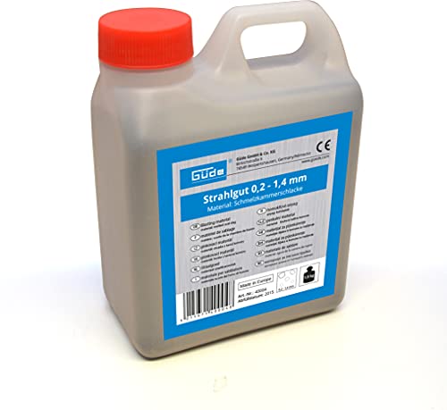 Güde 40004 Strahlgut 0,2-1,4 mm 1,5 kg (zum Strahlen von Metallen, Holz, Fassaden uvm., wiederverwendbares Material) von Güde