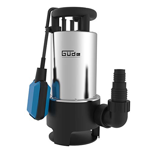 Güde 94639 Schmutzwassertauchpumpe GS 1103 PI (Eintauchtiefe bis 7 m, maximale Förderhöhe 8 m, 1100 W, 20000 l/h) von Güde