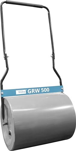 Güde Rasenwalze GRW 500 (49,5 cm Arbeitsbreite, ø 40 cm, befüllbar mit Wasser/Sand bis zu 62 L, Abstreifschiene, zur Rasen-Aussaat Vorbereitung oder zum Andrücken des frisch verlegten Rasens) von Güde