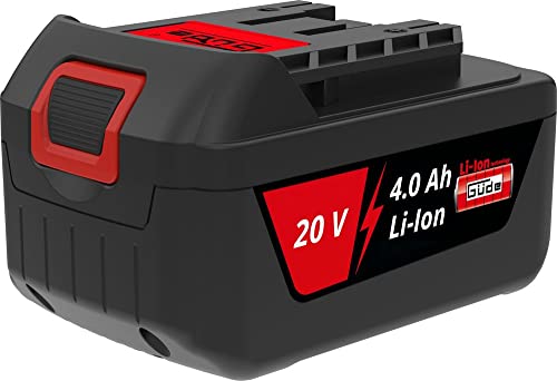 Güde 95811 Akkupack AP 20-40.1 (Li-Ionen Akku 20 V, 4 Ah, 80 Wh, Ladezustandsanzeige, passend für Akku Rasenmäher Art.-Nr.: 95809 und 95814, Gewicht 0,6 kg) von Güde
