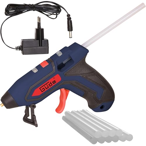 Güde 58499 Akku Heissklebepistole 7140-3.7 (3,7 V Li-Ion Akku, 10 Klebestifte 140 mm, 1,5 min Aufheizzeit, Temperaturanzeige, Standfuß, inkl. Akku & Ladegerät) Güde 58499 Akku Heissklebepistole 7140-3.7 (3,7 V Li-Ion Akku, 10 Klebestifte 140 mm, 1,5 min Aufheizzeit, Temperaturanzeige, Standfuß, inkl. Akku & Ladegerät) von Güde