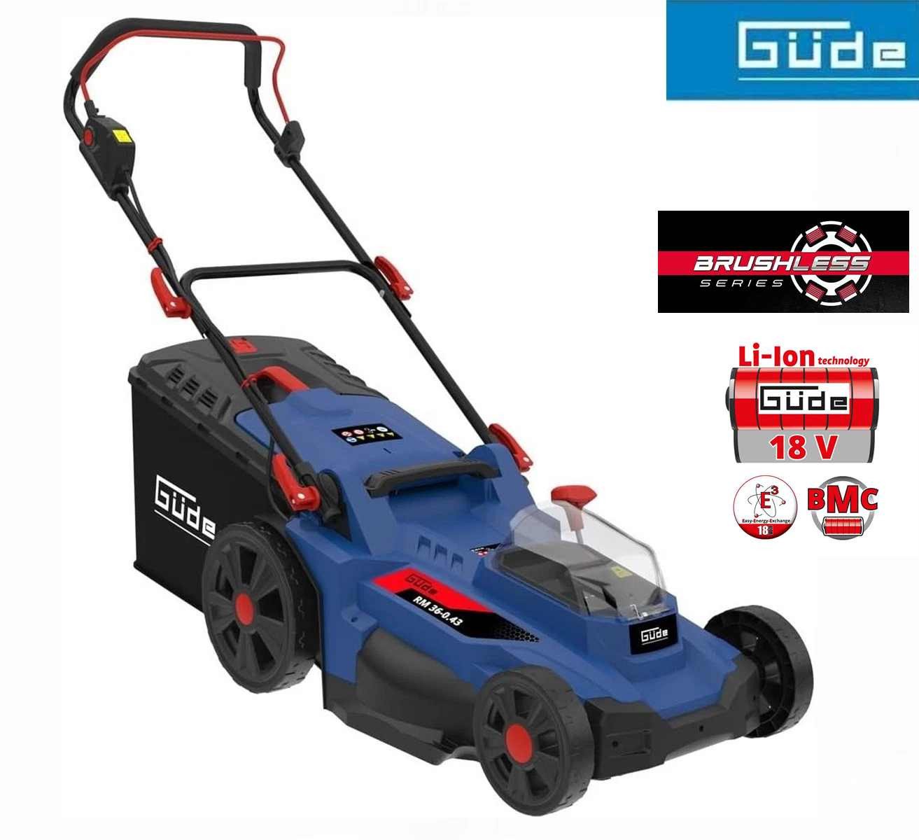 Güde Akkurasenmäher Akku Rasenmäher RM 36-402-30.37 + 2 x Akku 4.0 Ah und Doppelladegerät Güde Akkurasenmäher Akku Rasenmäher RM 36-402-30.37 + 2 x Akku 4.0 Ah und Doppelladegerät von Güde