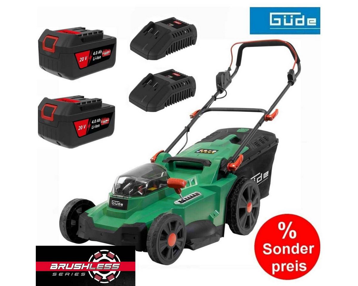 Güde Akkurasenmäher Güde Akku Rasenmäher 40V 430/40-8 + 2x 4,0 Ah Akku 2x Ladegerät 43 cm Güde Akkurasenmäher Güde Akku Rasenmäher 40V 430/40-8 + 2x 4,0 Ah Akku 2x Ladegerät 43 cm von Güde