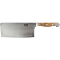 Güde Alpha Olive Chinesiches Kochmesser 18 cm - CVM-Messerstahl - Griffschalen Olivenholz von Güde