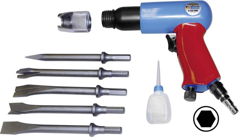 Güde Druckluft Meißelhammer-Set PRO 8-teilig von Güde
