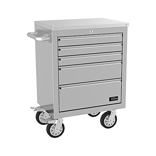 Güde Edelstahl Werkbank 66,8x49,3x90,5 cm GW 5 INOX Rollwagen Werkzeugwagen von Güde