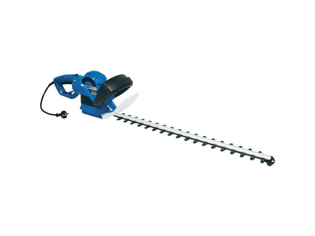 Güde Elektro-Heckenschere 93999, (Einzelgerät, Halterung zur Wandmontage, Schwertschutz), Drehb. Handgriff,Schn.stopp,2hand-Sicherheitssch. von Güde