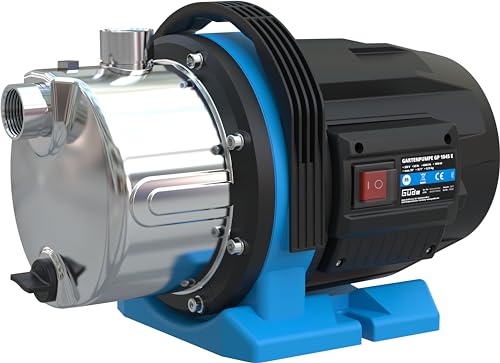 Güde Gartenpumpe GP 1045 E (1000 W, Fördervolumen: 4500 l/h, max. Förderhöhe: 45 m, max. Ansaughöhe: 8 m, Pumpengehäuse aus Edelstahl, Noryllaufrad, Thermoschutzschalter, ergonomischer Tragegriff) Güde Gartenpumpe GP 1045 E (1000 W, Fördervolumen: 4500 l/h, max. Förderhöhe: 45 m, max. Ansaughöhe: 8 m, Pumpengehäuse aus Edelstahl, Noryllaufrad, Thermoschutzschalter, ergonomischer Tragegriff) von Güde
