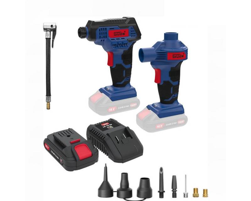 Güde Kompressor 18V Kompressor u. Luftpumpenset KLS 18-0 mit Akku 2 Ah / Ladegerät 3A von Güde