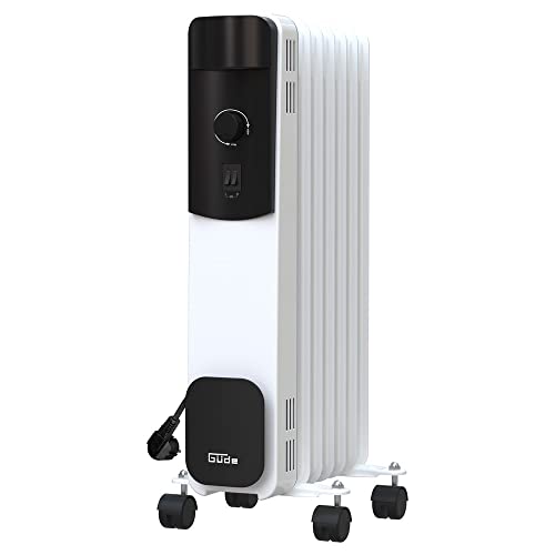 Güde Ölradiator OR 1500-7 (220-240 V, 1500 W Heizleistung, 3 Heizstufen (600/900/1500 W), 7 Rippen, stufenloses Thermostat, Kipp- und Überhitzungsschutz, Rollen für einen sicheren Transport), Schwarz Güde Ölradiator OR 1500-7 (220-240 V, 1500 W Heizleistung, 3 Heizstufen (600/900/1500 W), 7 Rippen, stufenloses Thermostat, Kipp- und Überhitzungsschutz, Rollen für einen sicheren Transport), Schwarz von Güde