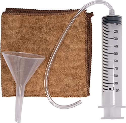 Güde 95367 RM Ölwechsel-Kit (Trichter, Öl-Spritze, Mikrofasertuch 30x30 cm) von Güde