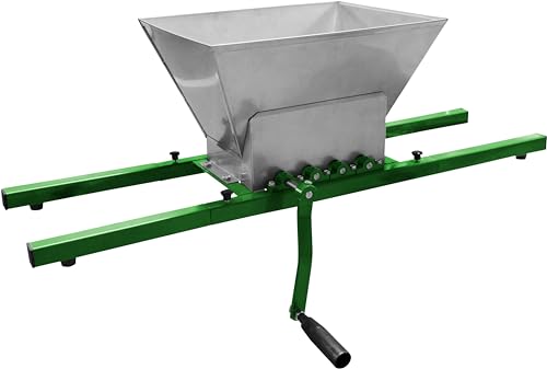 Güde Obstmühle OM 15 (15 Liter Fassungsvermögen, rostfreier Einfülltrichter 340 x 440 mm, Aluminium-Schneidwerk & -Quetschwalze, zum Aufsetzen auf Saft- & Beerenpressen, großdimensionierte Kurbel) von Güde