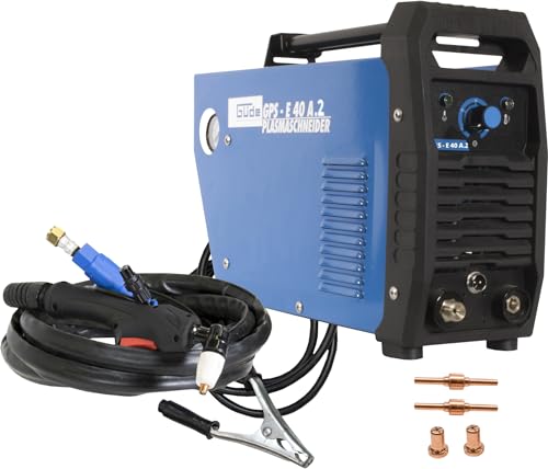 Güde Plasmaschneider GPS-E 40 A.2 (Inverter Hochfrequenz-Plasmaschneider 15-40 A, 230 V, für Bleche und Stahl, Schnittstärke bis 12 mm, 3-6 bar, inkl. Druckmindereinheit mit Manometer uvm.) von Güde