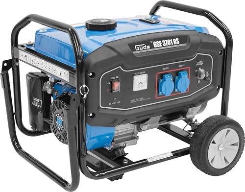 Güde Stromerzeuger GSE 3701 RS (4-Takt Motor, Benzin, 4/5,5 (kW/PS), 2x 230 V Steckdosen, max. 2800 W, Laufzeit bis 16 h, Tank 15 L, AVR, Überlastungsschutz, Fahrwerk, TÜV/GS, TEST GUT- SEHR GUT) von Güde