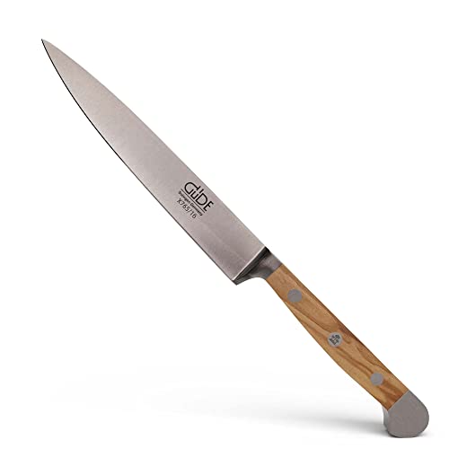 Güde X765/16 Solingen - Zubereitungsmesser geschmiedet, 16 cm, Olivenholz, ALPHA-OLIVE, Küchenmesser, Doppelkropf, Handmade Germany von Güde