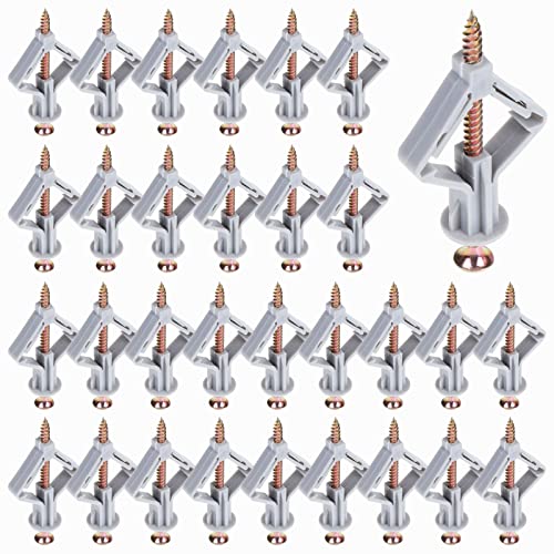 Gueenky 100 Stück Gipskartondübel mit Schrauben, Hohlraumdübel Trockenbaudübel Rigips Dübel mit Schrauben, Trockenbau Anker mit Schrauben für Gipskarton Gipsfaserplatten Hohlwand von Gueenky