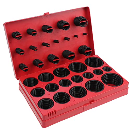 Gueenky 419 Stück O Ring Set Durchmesser 3-50 mm, 32 Größen Dichtungsringe O Ringe Dichtungen, Nitrilkautschuk Gummi O-Ring Set Dichtung Sortiment Dichtring von Gueenky