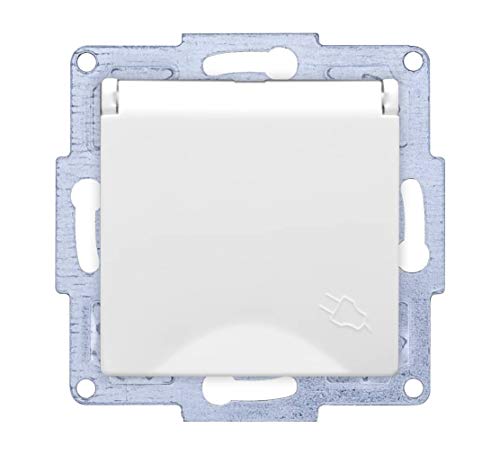 Gunsan VISAGE + MODERNA Modul Steckdose mit Deckel Weiss von Günsan