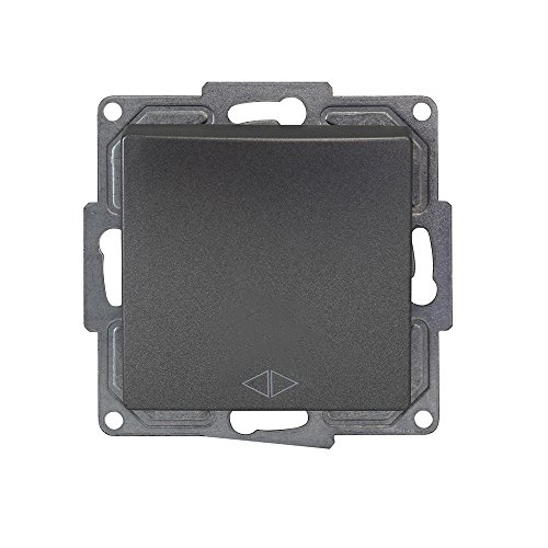 Gunsan Visage Kreuzschalter Schalter Unterputz Dunkelsilber von Günsan