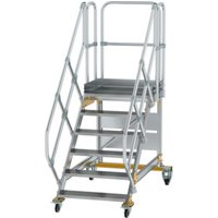 MUNK Günzburger Steigtechnik Aluminium-Plattformtreppe fahrbar 45° 6 Stufen von MUNK