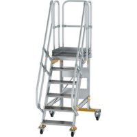 MUNK Günzburger Steigtechnik Aluminium-Plattformtreppe fahrbar 60° 6 Stufen von MUNK