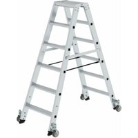 MUNK Aluminium-Stehleiter beidseitig begehbar Rollen 2 x 6 Stufen MUNK Aluminium-Stehleiter beidseitig begehbar Rollen 2 x 6 Stufen von MUNK