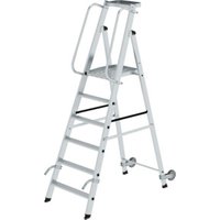 MUNK Aluminium-Stehleiter einseitig begehbar Rollen und Griff 6 Stufen MUNK Aluminium-Stehleiter einseitig begehbar Rollen und Griff 6 Stufen von MUNK