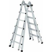 MUNK Aluminium-Teleskopleiter 4-teilig 4 x 6 Sprossen von MUNK