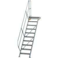 MUNK Günzburger Steigtechnik Aluminium-Treppe Plattform 45° 10 Stufen von MUNK