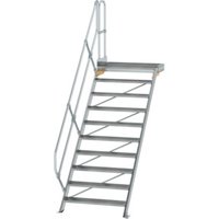 MUNK Günzburger Steigtechnik Aluminium-Treppe Plattform 45° 10 Stufen von MUNK