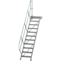 MUNK Günzburger Steigtechnik Aluminium-Treppe Plattform 45° 11 Stufen von MUNK