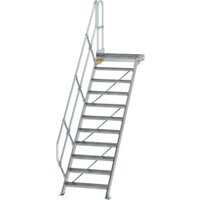 MUNK Günzburger Steigtechnik Aluminium-Treppe Plattform 45° 11 Stufen von MUNK