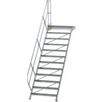 MUNK Günzburger Steigtechnik Aluminium-Treppe Plattform 45° 12 Stufen von MUNK